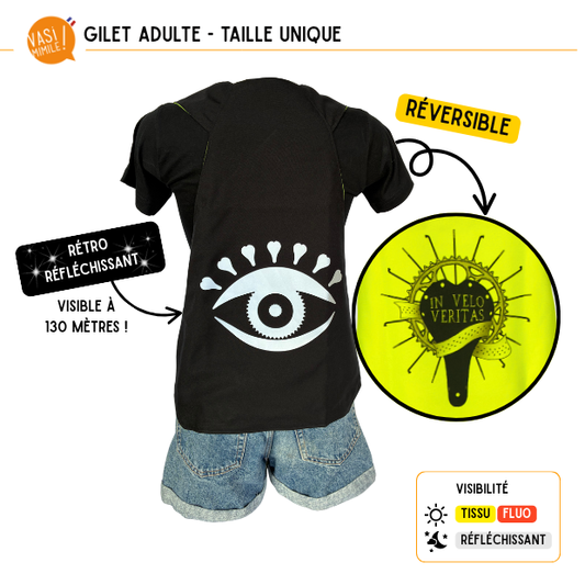 Gilet fluo réversible - Oeil & In velo veritas
