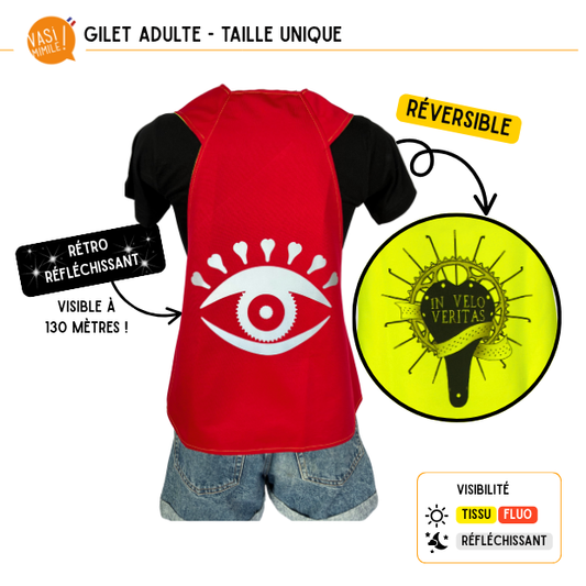 Gilet fluo réversible - Oeil & In velo veritas