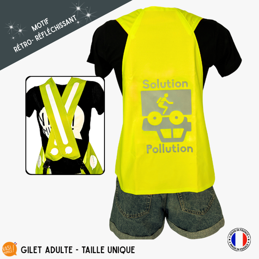 Gilet adulte fluo réfléchissant - Solution