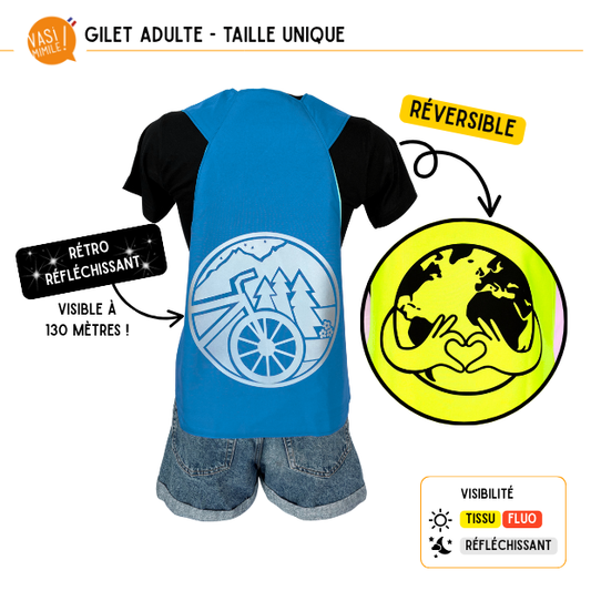 Gilet fluo réversible - Travel Love earth