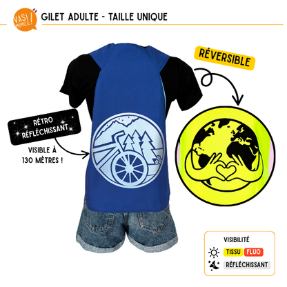 Gilet fluo réversible - Travel Love earth