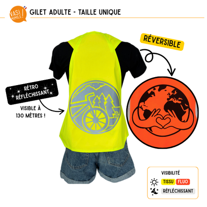 Gilet fluo réversible - Travel Love earth