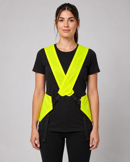 Gilet adulte réversible - Bleu & Jaune fluo