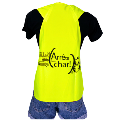 Gilet adulte réversible - Bleu & Jaune fluo