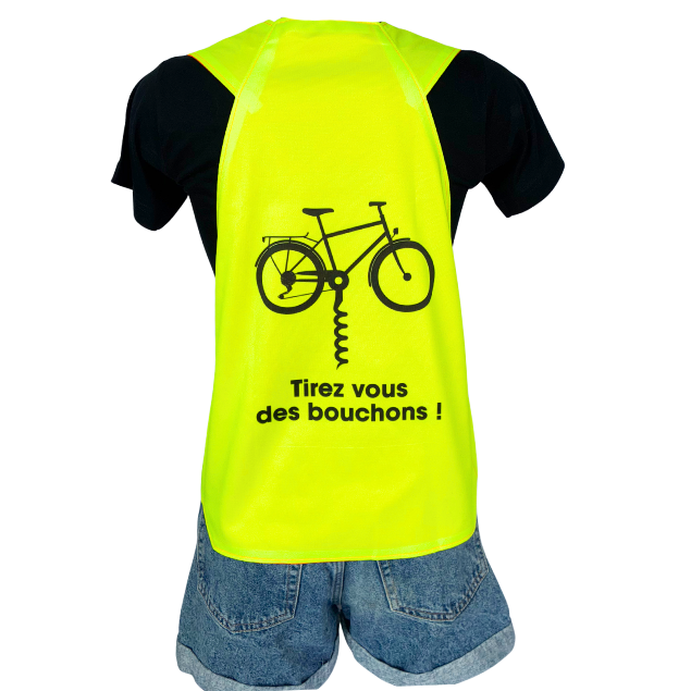 Gilet adulte réversible - Bleu & Jaune fluo