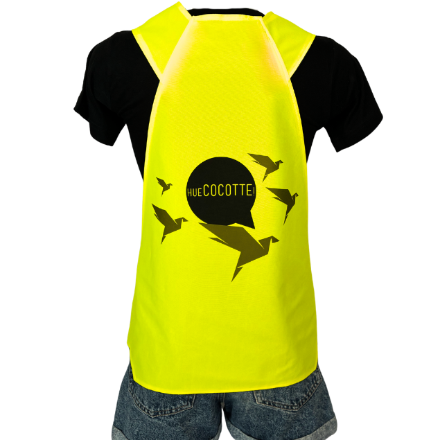 Gilet adulte réversible - Bleu & Jaune fluo