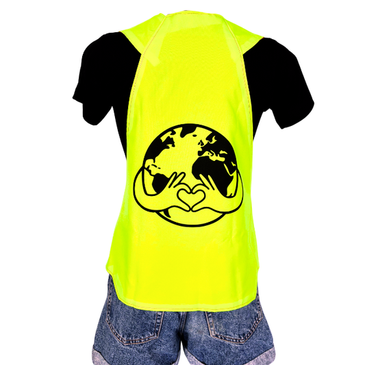 Gilet fluo réversible - Travel Love earth Rouge