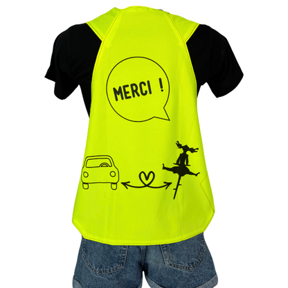 Gilet adulte réversible - Bleu & Jaune fluo