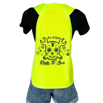 Gilet adulte réversible - Bleu & Jaune fluo