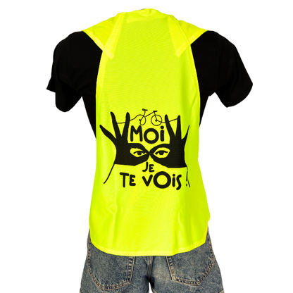 Gilet adulte réversible - Bleu & Jaune fluo