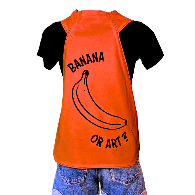 Gilet adulte réversible - Noir & Orange fluo - Choisis tes motifs