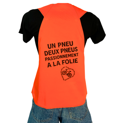 Fin de série ! Gilet fluo réversible - Love Bike Passionnément Jaune