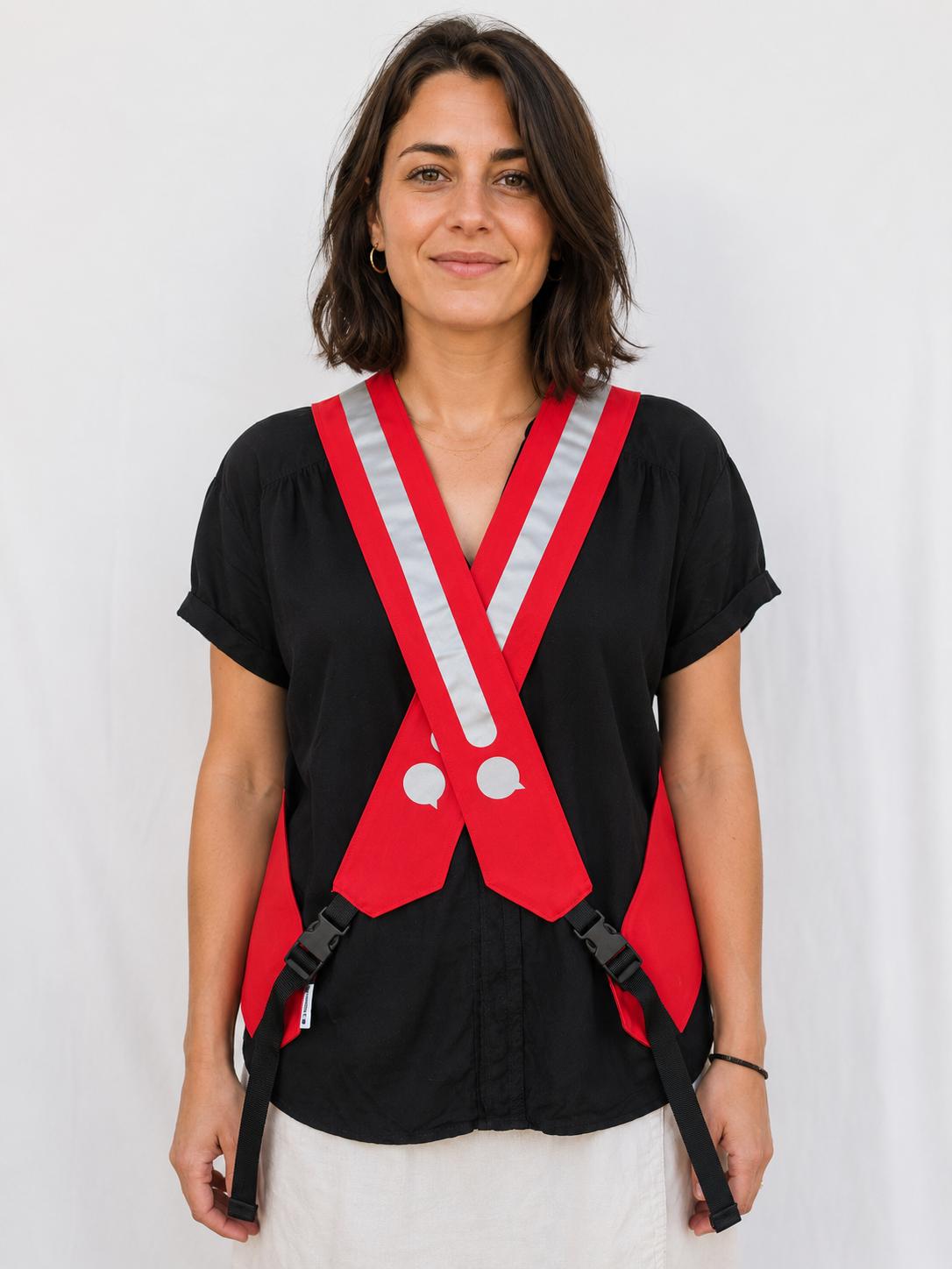 Gilet adulte réversible - Rouge & Jaune fluo - Choisis tes motifs