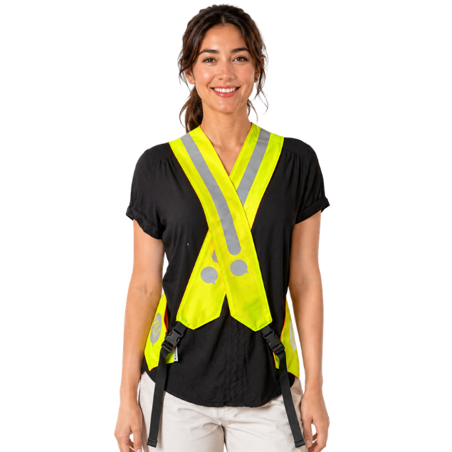 Gilet adulte réversible - Jaune & Orange fluo - Choisis tes motifs