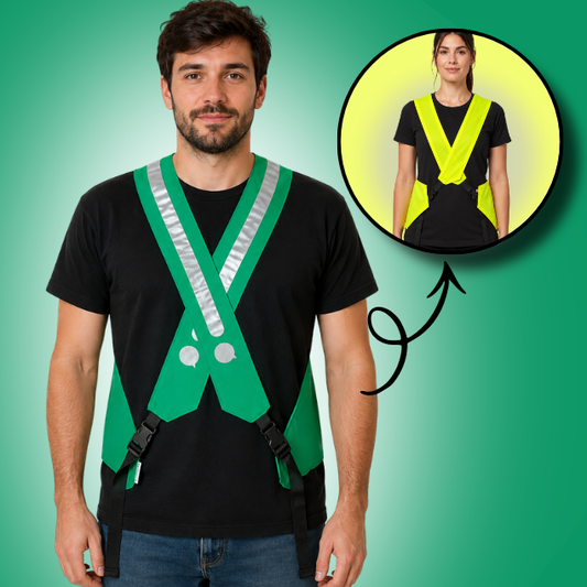 Gilet adulte réversible - Vert & Jaune fluo