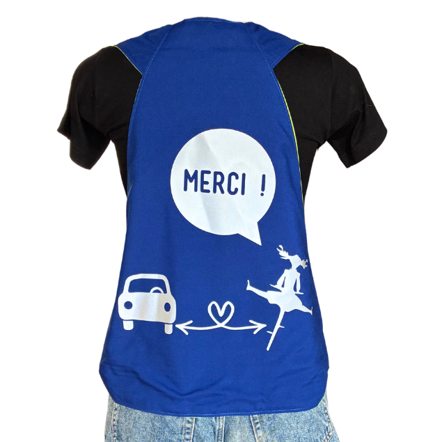 Gilet adulte réversible - Indigo & Jaune fluo - Choisis tes motifs
