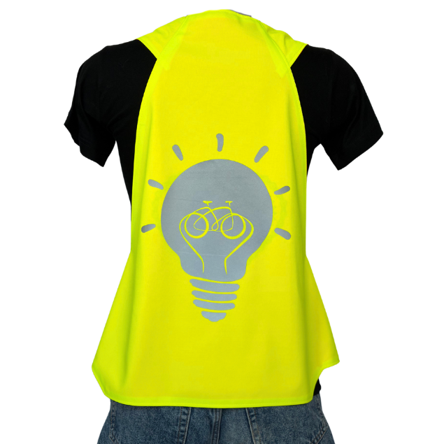 Gilet fluo réversible - Ampoule et Tirez vous des bouchons Jaune