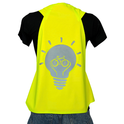 Gilet fluo réversible - Ampoule et Tirez vous des bouchons Jaune