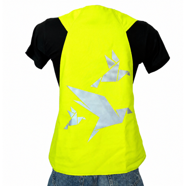 Gilet adulte réversible - Jaune & Orange fluo - Choisis tes motifs
