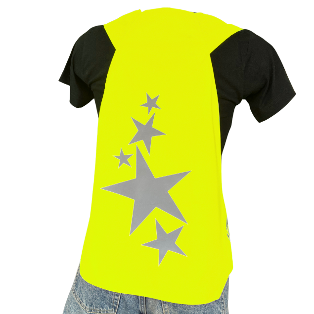 Gilet adulte réversible - Jaune & Orange fluo - Choisis tes motifs