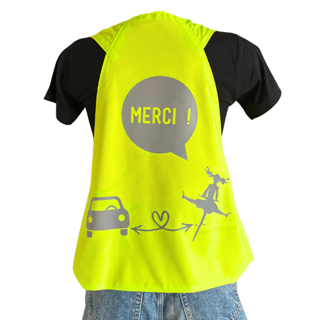Gilet adulte réversible - Jaune & Orange fluo - Choisis tes motifs