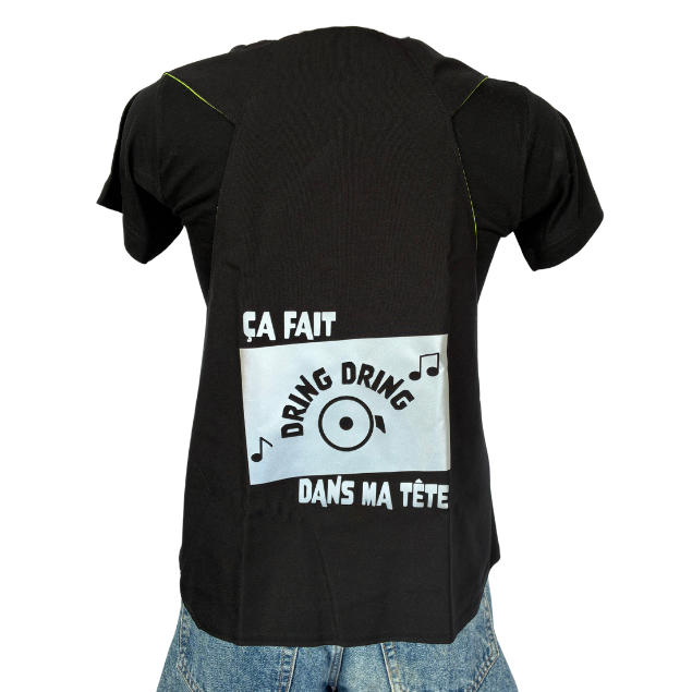 Gilet fluo réversible - Dring Cyclopathe Noir