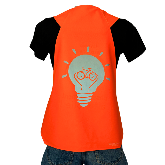 Gilet adulte réversible - Orange & Jaune fluo - Choisis tes motifs