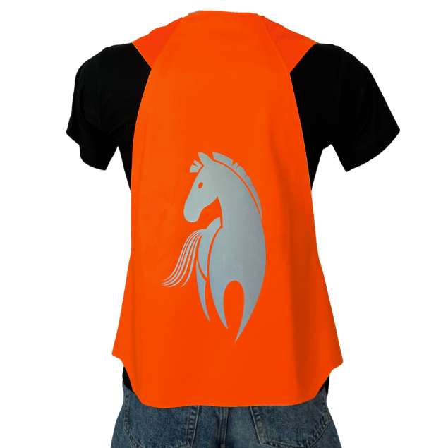 Gilet fluo réversible - Cheval Orange