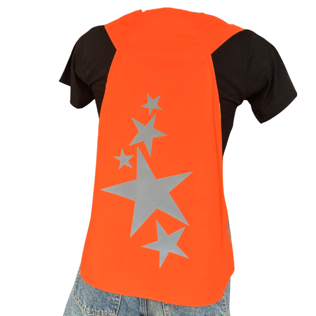 Gilet adulte réversible - Orange & Jaune fluo - Choisis tes motifs