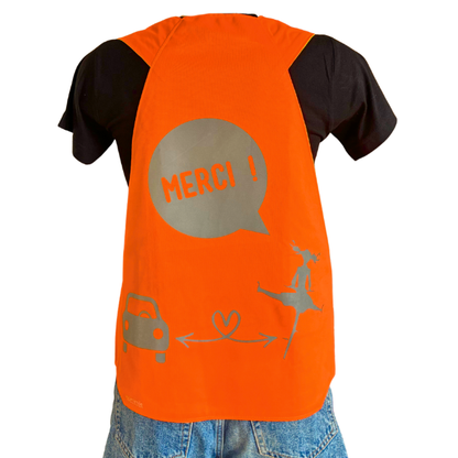 Gilet adulte réversible - Orange & Jaune fluo - Choisis tes motifs