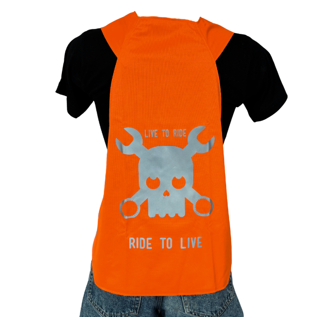 Gilet adulte réversible - Orange & Jaune fluo - Choisis tes motifs