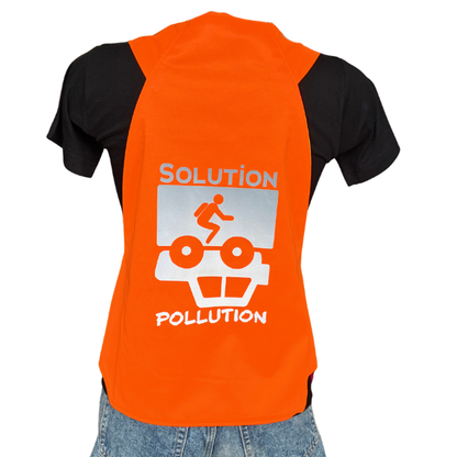 Gilet fluo réversible - Solution Pollution & Tirez vous des bouchons Orange