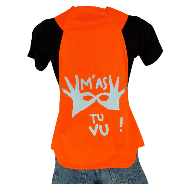 Gilet adulte réversible - Orange & Jaune fluo - Choisis tes motifs
