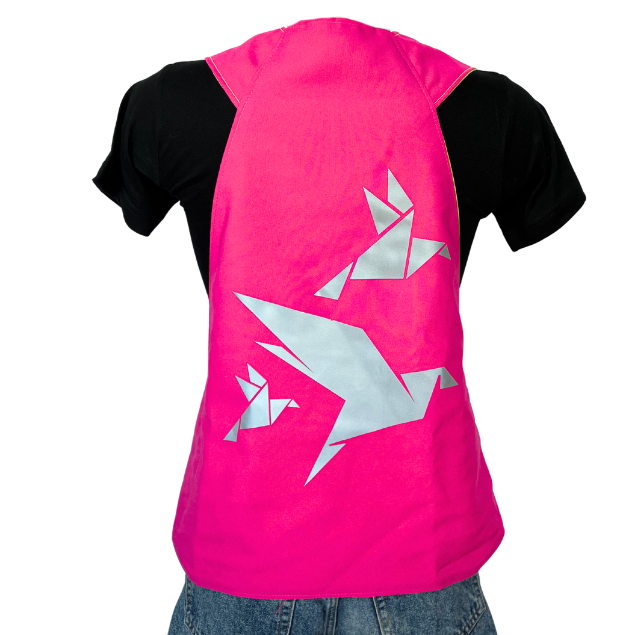 Gilet adulte réversible - Rose & Jaune fluo - Choisis tes motifs