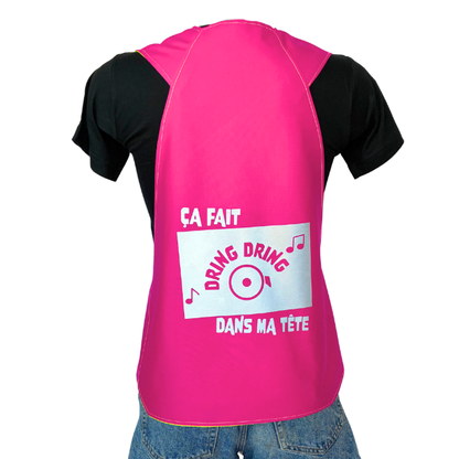 Gilet fluo réversible - Dring Cyclopathe Rose