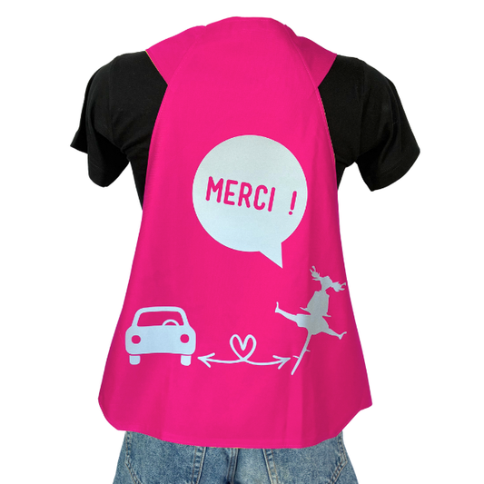 Gilet adulte réversible - Rose & Jaune fluo - Choisis tes motifs