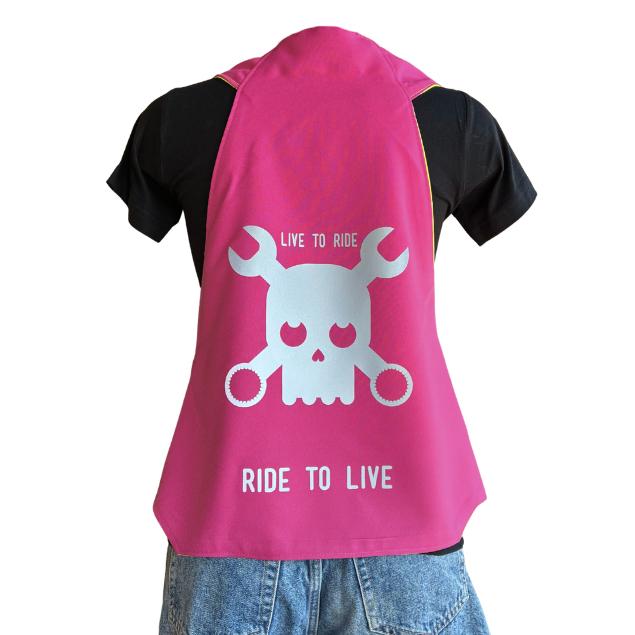 Gilet adulte réversible - Rose & Jaune fluo - Choisis tes motifs