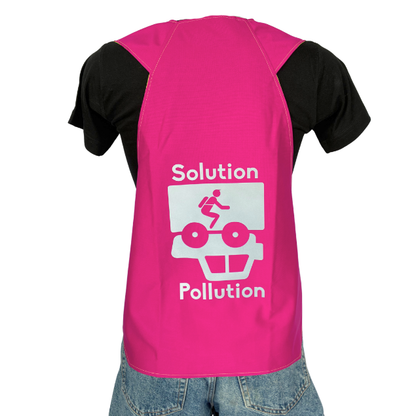 Gilet fluo réversible - Solution Pollution & Tirez vous des bouchons Rose