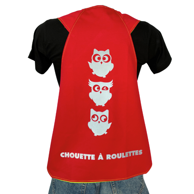 Gilet adulte réversible - Rouge & Jaune fluo - Choisis tes motifs