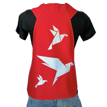 Gilet adulte réversible - Rouge & Jaune fluo - Choisis tes motifs