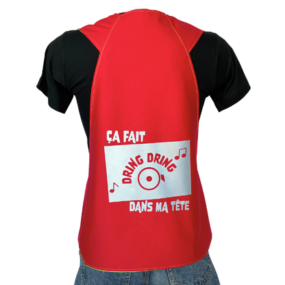 Gilet fluo réversible - Dring Cyclopathe Rouge