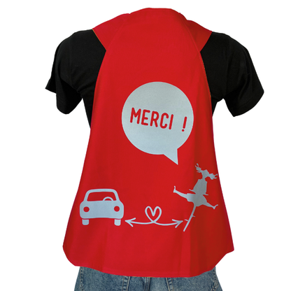 Gilet adulte réversible - Rouge & Jaune fluo - Choisis tes motifs