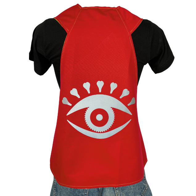 Fin de série ! Gilet fluo réversible - Oeil & In velo veritas Rouge