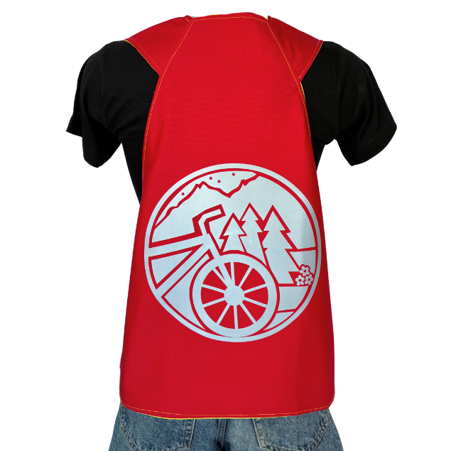Gilet fluo réversible - Travel Love earth Rouge