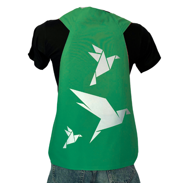 Gilet adulte réversible - Vert & Jaune fluo - Choisis tes motifs