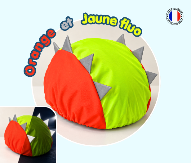 Couvre casque imperméable avec écailles réfléchissantes