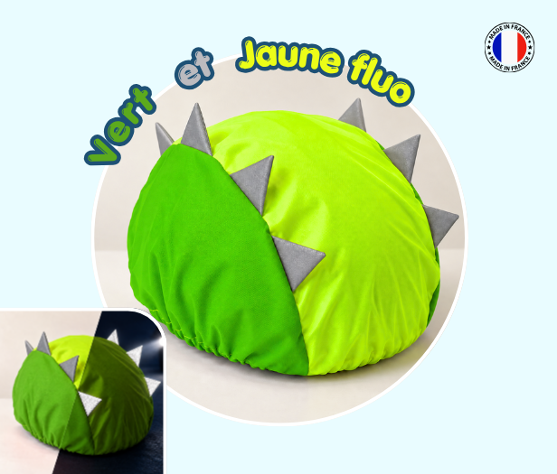 Couvre casque imperméable avec écailles réfléchissantes