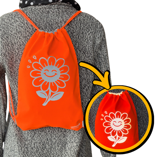 Sac Cordon imperméable - Fluo et réfléchissant Flower Feel Good