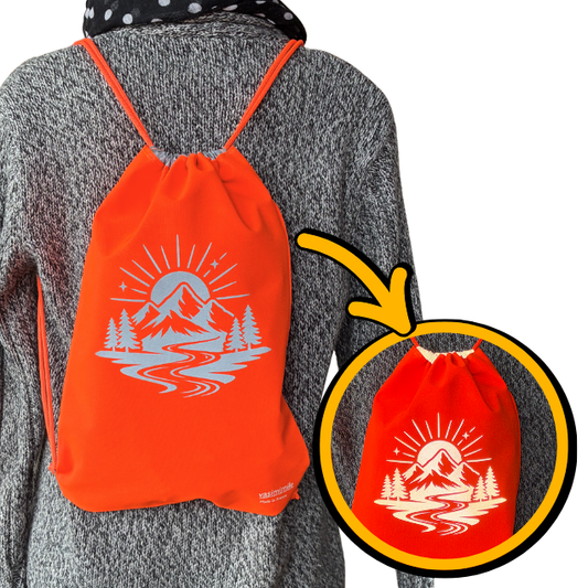 Sac Cordon imperméable - Fluo et réfléchissant Montagne