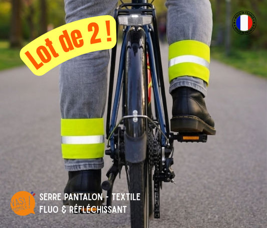 Serre pantalon - Lot de 2 fluos & réfléchissants